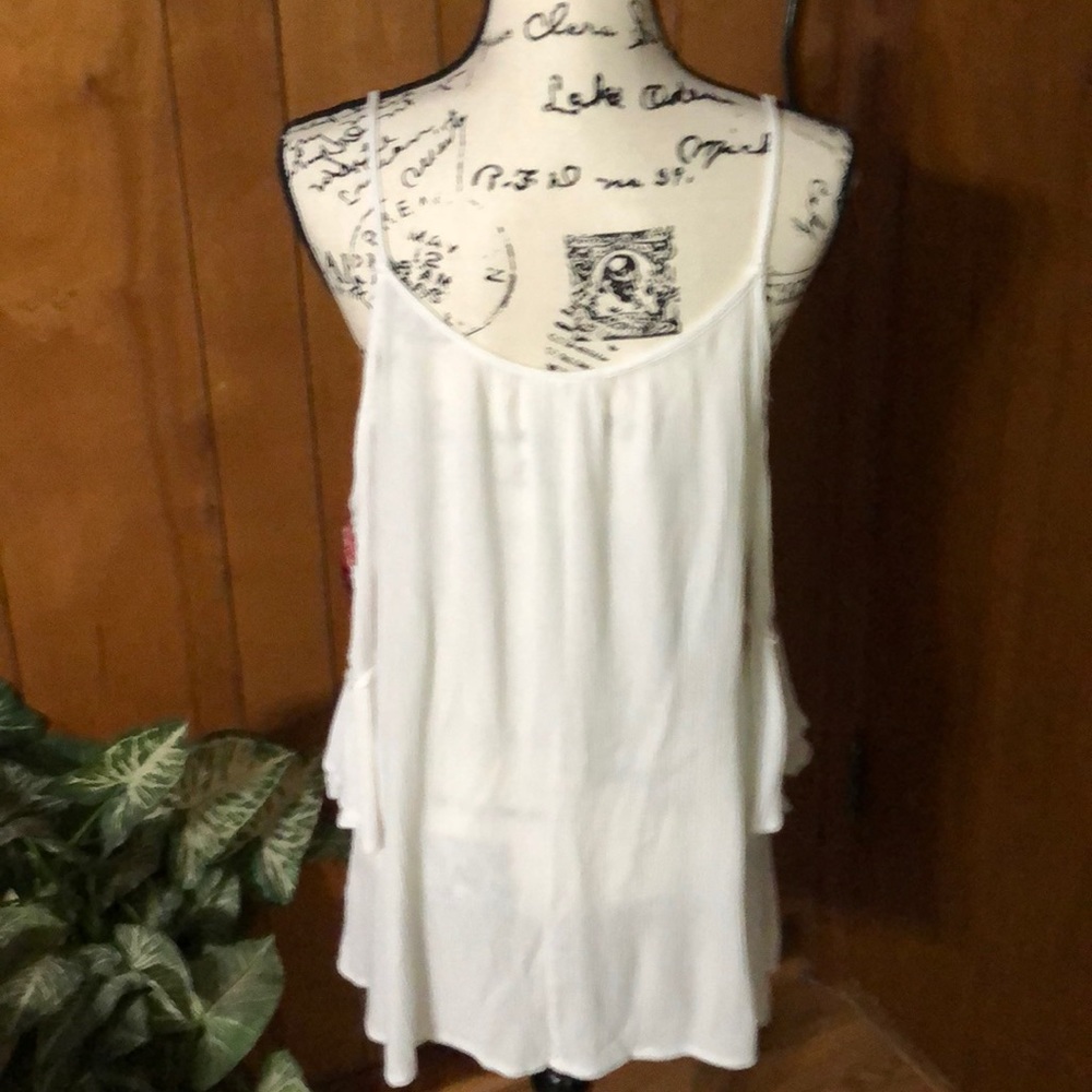 Nu Label Cold Shoulder Crinkle Blouse View 3